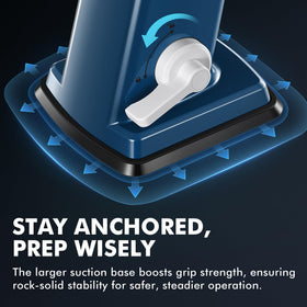 Geedel upgraded suction base for a secure grip during operation.