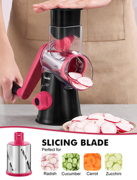 Geedel suction base keeps the grater steady during prep.