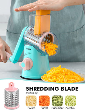 Geedel suction base keeps the unit steady on counters during use.