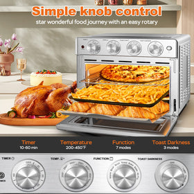 Geek Chef 26QT interior cavity shows spacious three rack setup.
