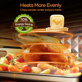 Geek Chef oven accessories bundle includes pan, basket, rack, and crumb tray.