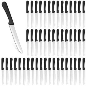 Geelin 50-piece steak knife set with round tip blades for safe, versatile kitchen use