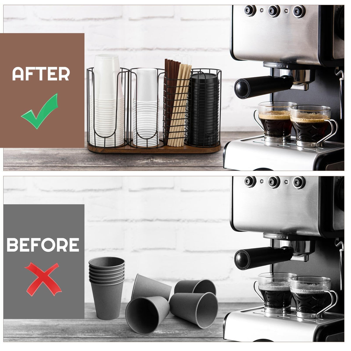 Geelin central straw holder and notch-access design for easy reach