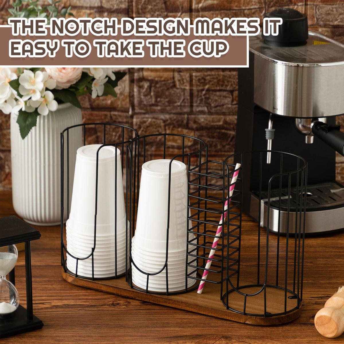 Geelin vintage-style cup organizer reduces countertop clutter with durable build