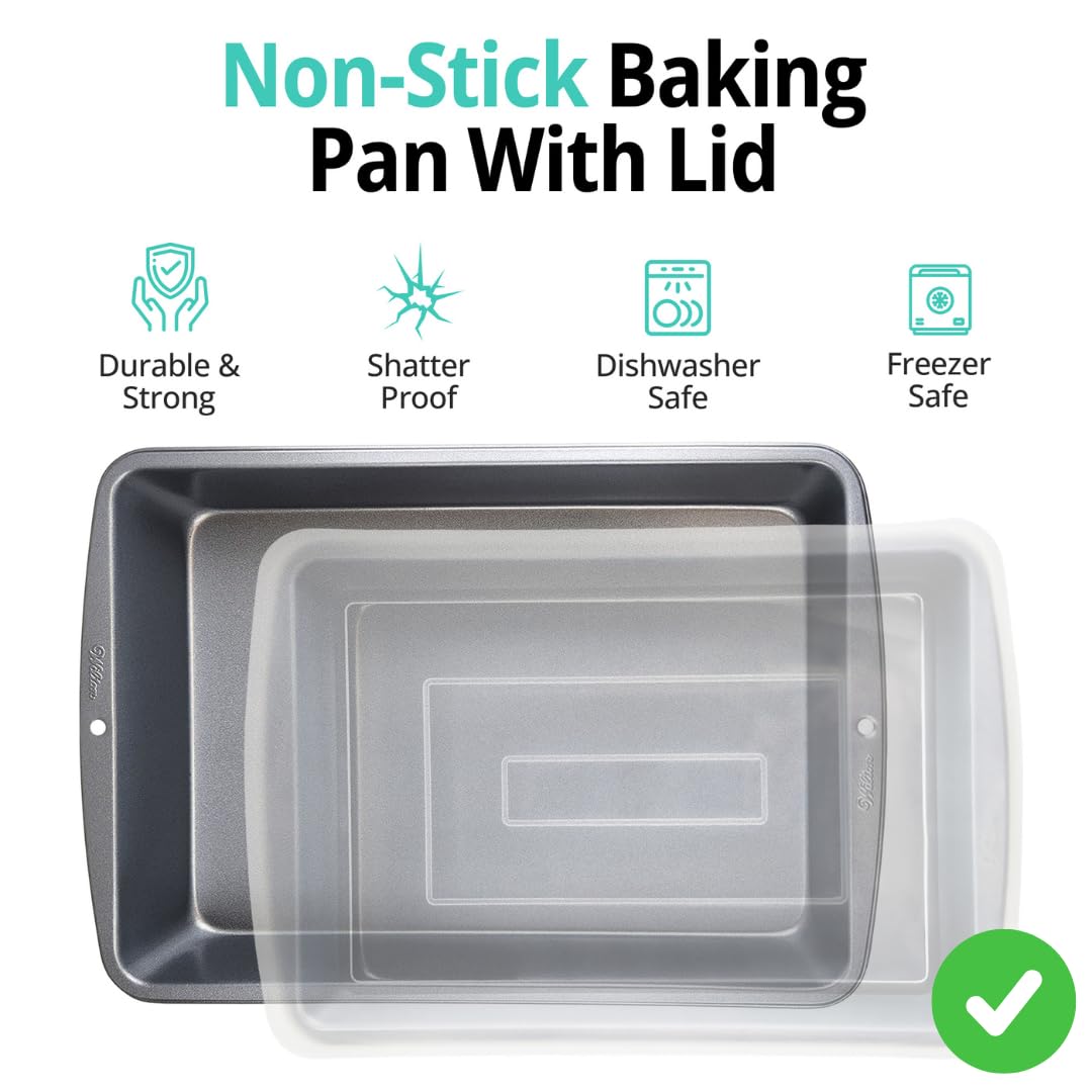 GEEOOLLAH versatile baking pan suitable for sheet cakes and casseroles