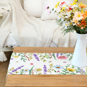 Geeory floral daisies and lavender design enhances tables for fresh garden vibes