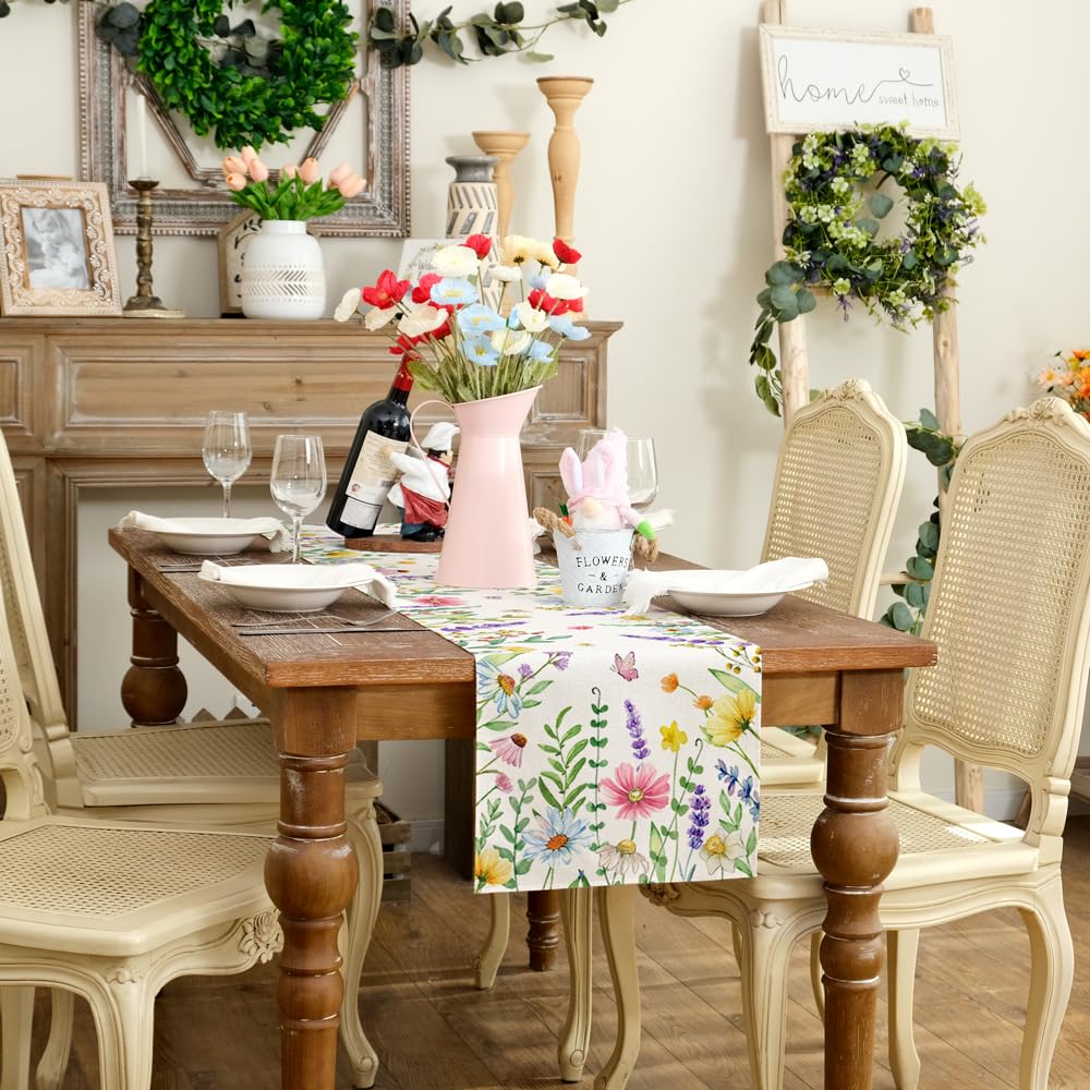 Geeory versatile runner pairs with modern to rustic tableware