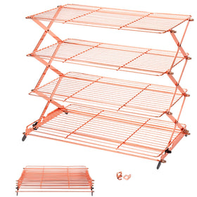 Geesta 4-tier collapsible cooling rack fully assembled for high-capacity cooling
