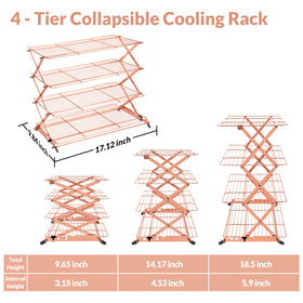 Geesta collapsible cooling rack stored compactly saving kitchen space
