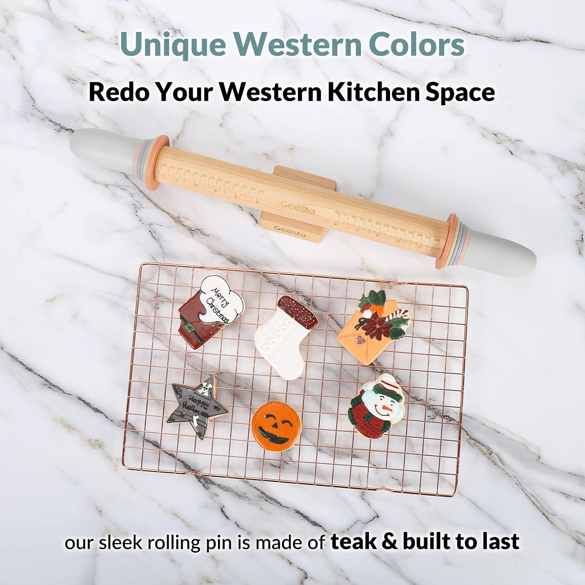 Geesta rolling pin ideal for fondant, pasta, and pastry dough