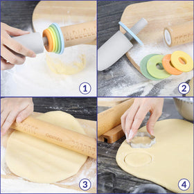 Geesta handle-press design emphasizes extended grip for even pressing.