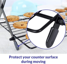 Geesta heavy-gauge wire rack distributes even air for baking and cooling.