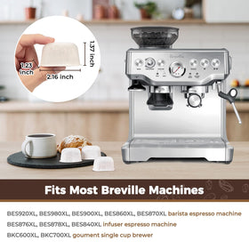 Geesta ion-exchange resin filter improves water quality for espresso machines.