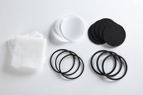 Geesta kitchen scene featuring the filter disks ready in a home setup.