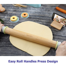 Geesta thickness rings set five sizes to tailor dough thickness.