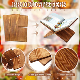 Geetery bamboo book stand open-X assembly for quick kitchen setup