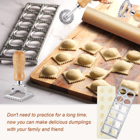Geetery square ravioli cutter for crisp square pockets