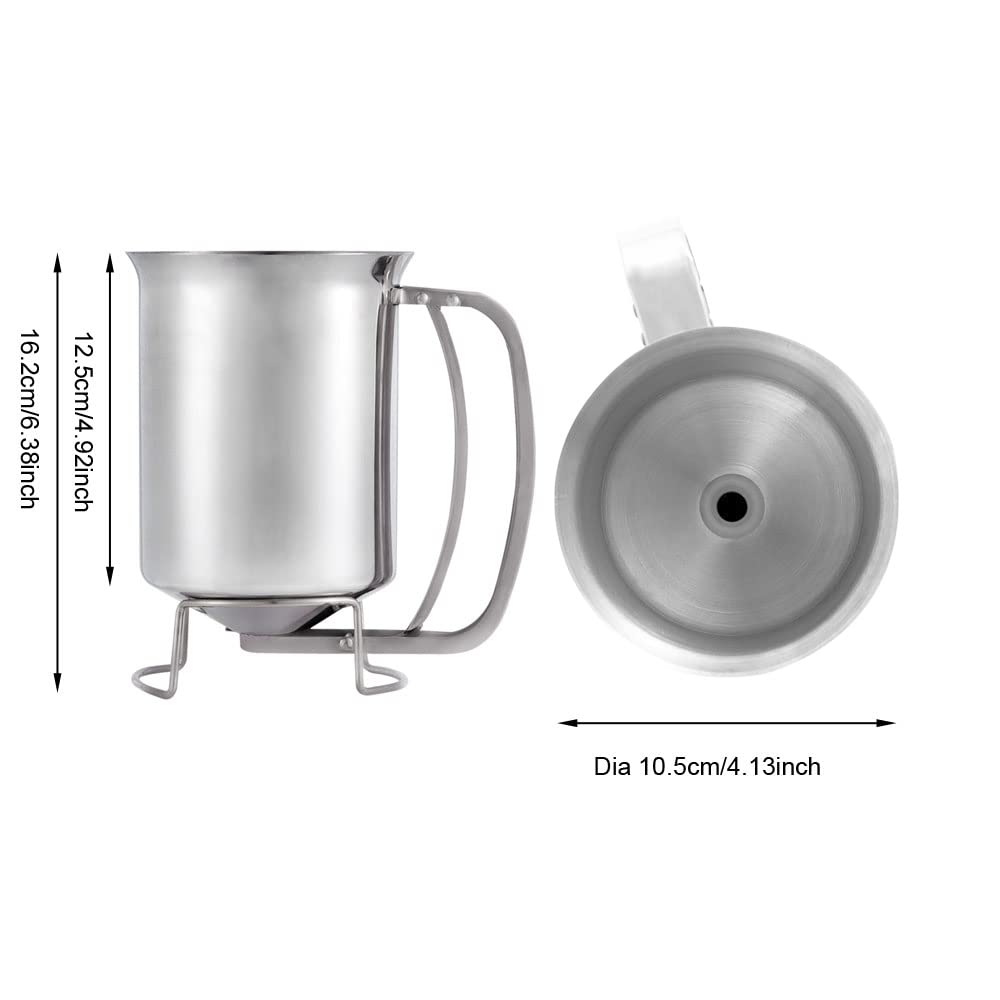 Geetest stainless steel 800ml batter dispenser built for durable daily use.