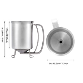 Geetest stainless steel 800ml batter dispenser built for durable daily use.