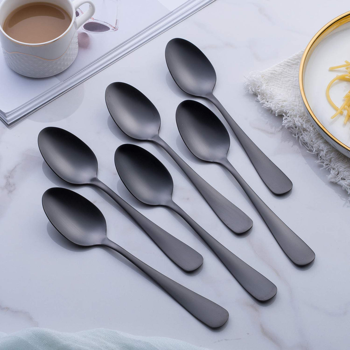 GoGeiLi flatware satin finish spoon set adds modern elegance to any table
