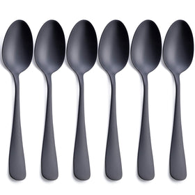 GoGeiLi matte black 7.8 inch dinner spoon for stylish everyday dining