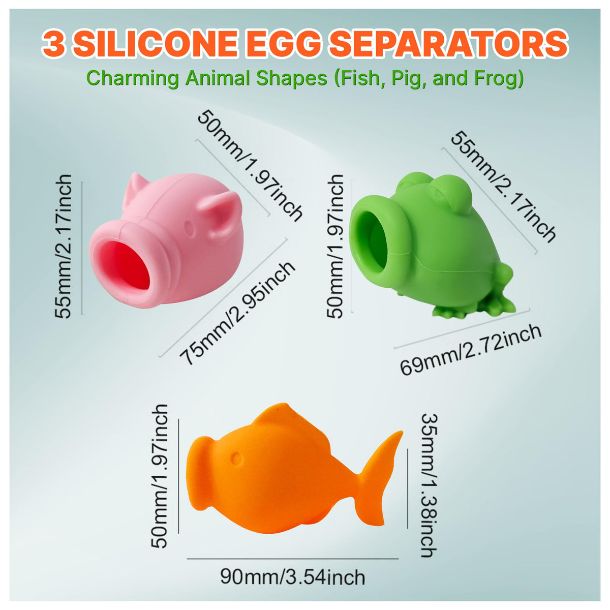 Gegero egg yolk separator frog design helps kids assist in cooking safely.