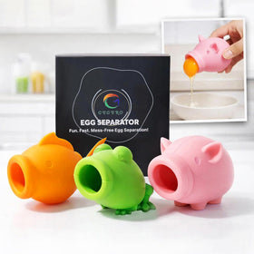 Gegero egg yolk separator pig design for quick, mess-free yolk separation.