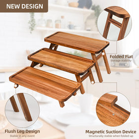 GEHE acacia wood grain detail adds warmth to a table setting.