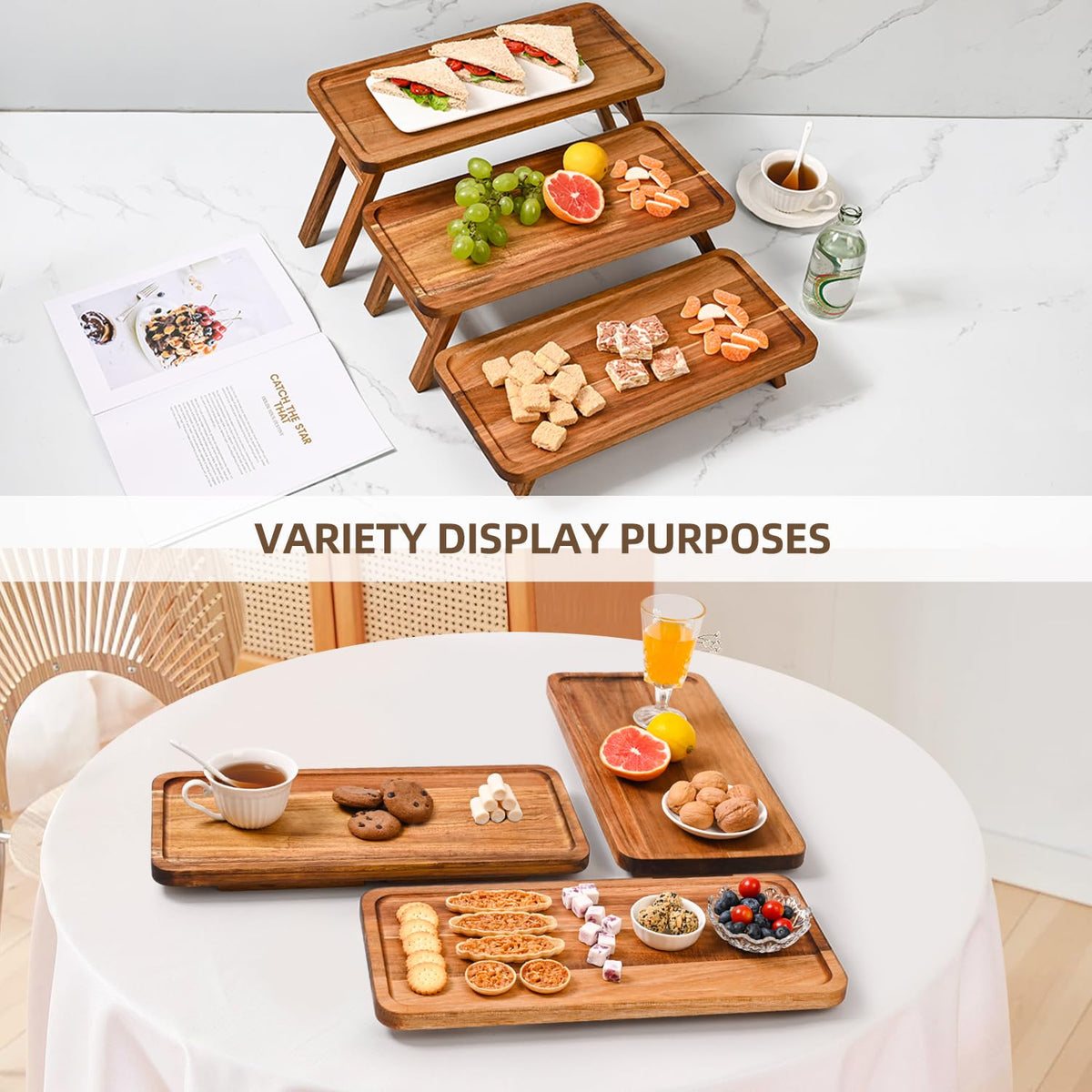 GEHE cupcake display stand showcases pastries with elegant presentation.