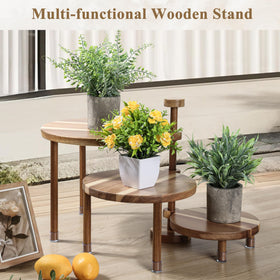 GEHE durable acacia wood construction ensures sturdy dessert presentation