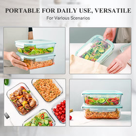 GEHE stackable rectangular design saves fridge space and simplifies storage