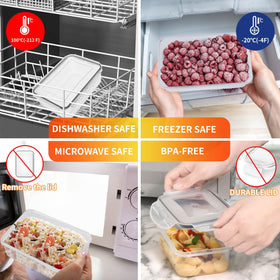 GEIKR airtight seal and four locking clips keep foods fresh and prevent leaks