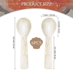 Geiserailie caviar spoons in mother-of-pearl with nacre sheen for refined tasting.