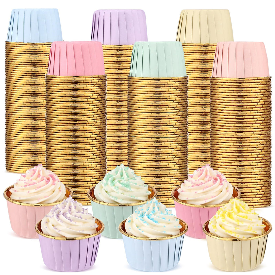 Geiserailie pastel cupcake liners in assorted colors for vibrant dessert displays at parties