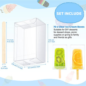 Geiserailie wooden sticks with boxes for easy dessert presentation and skewered treats.