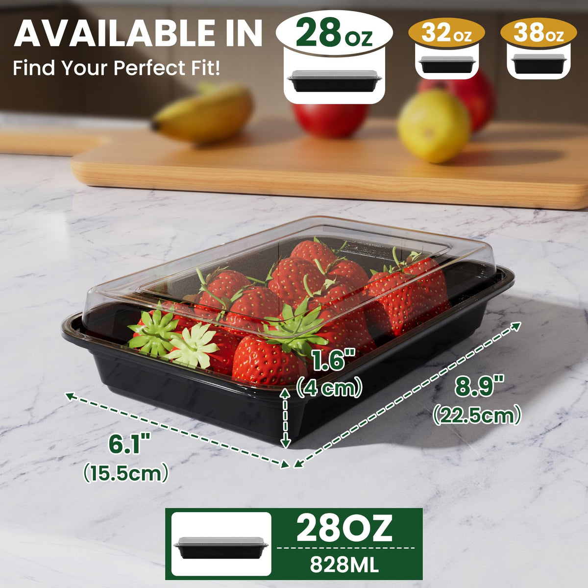 Geisoun microwave-freezer-dishwasher-safe container ready for reheating.