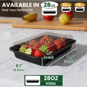 Geisoun microwave-freezer-dishwasher-safe container ready for reheating.
