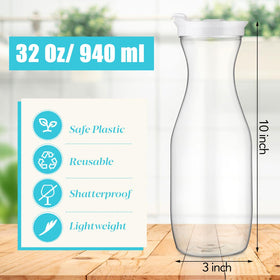 Gejoy carafe features an easy grip neck design for comfortable pouring.