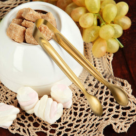 Gejoy mini tongs for ice cubes, easy cold serving at buffets.