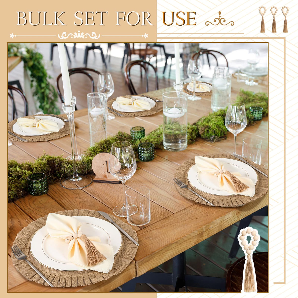 Gejoy wedding dining set creates cohesive, elegant table aesthetics.