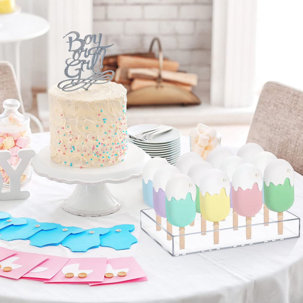 Gejoy wood ice cream sticks, 100 pieces, perfect for skewers and pops.