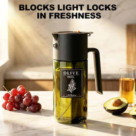 Gelibo dark olive green glass bottle preserves oil flavor and blocks light