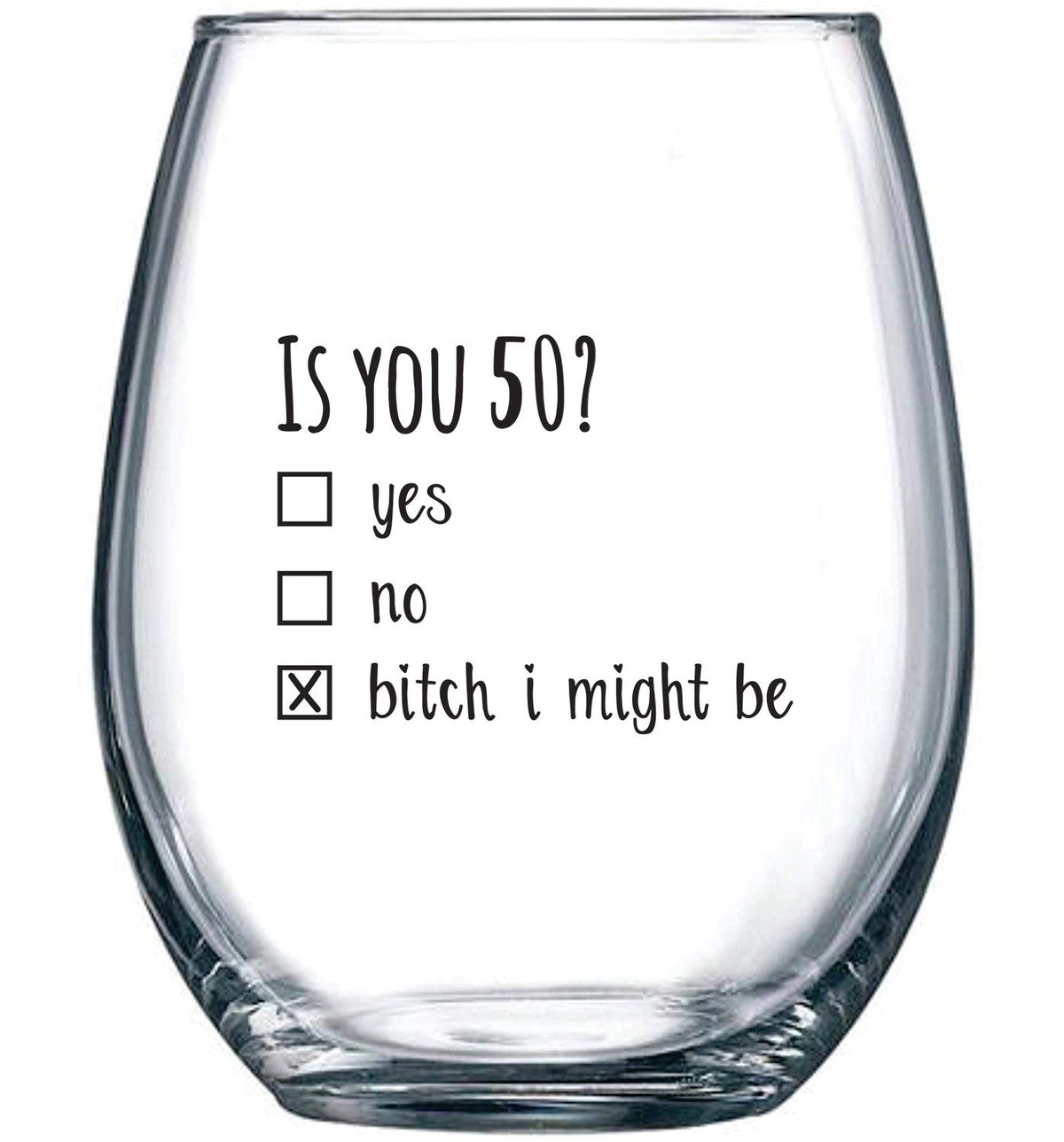 Gelid Is You 50 wine glass held in hand, ideal milestone gift