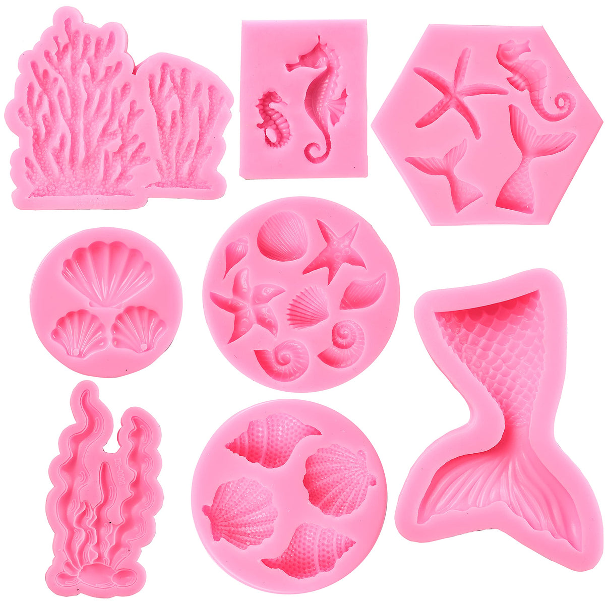 GELIFATLE mermaid theme mold for fondant toppers, easy release and vibrant decorations.