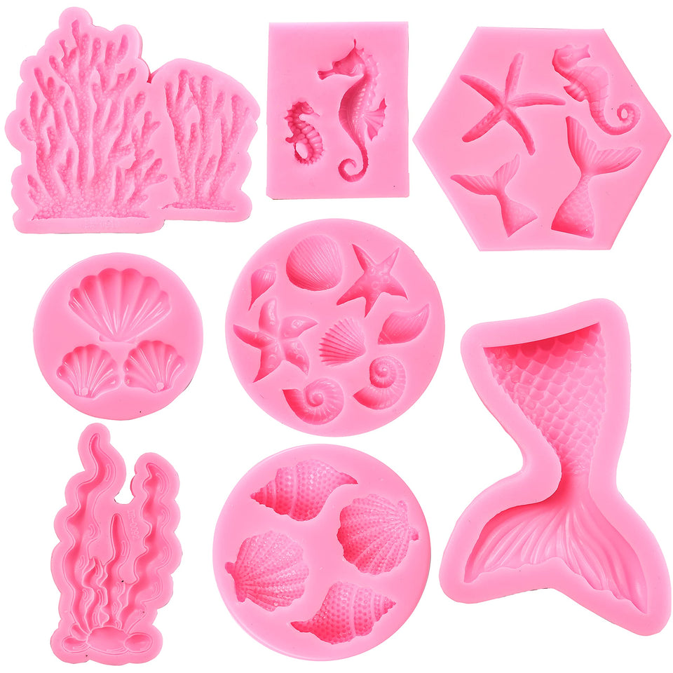 GELIFATLE mermaid theme mold for fondant toppers, easy release and vibrant decorations.