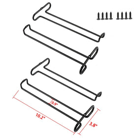 GeLive set4 stemware rack holds multiple glasses for organized kitchen shelves.