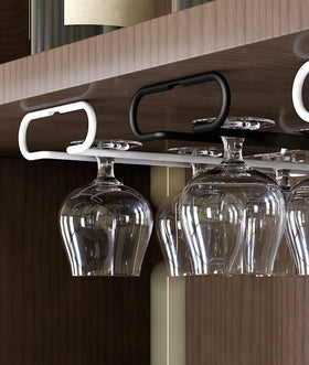GeLive space-saving stemware holder frees counter space.