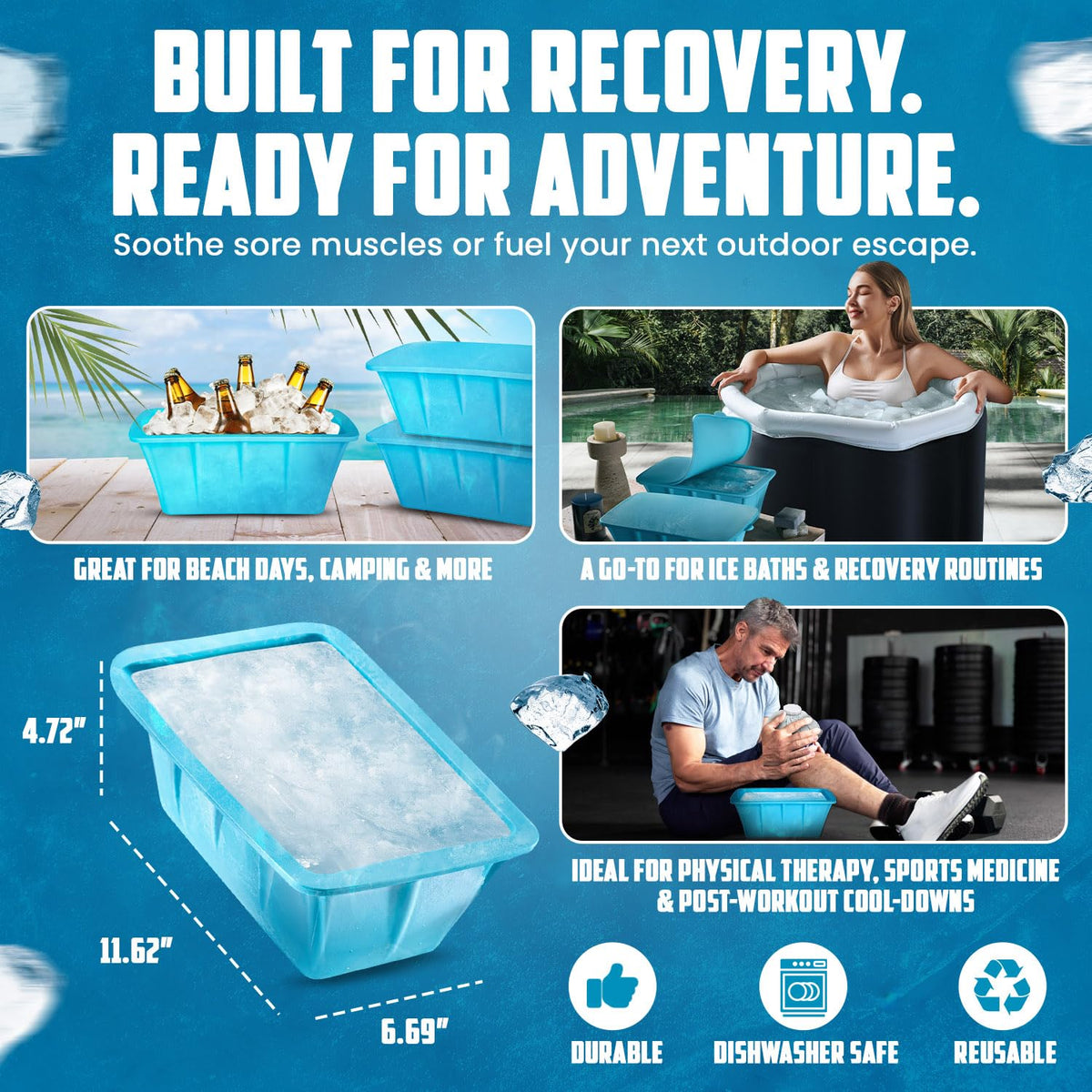 Gelu Ice Molds ice bath-ready mold for efficient cooling sessions