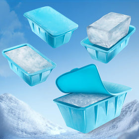 Gelu Ice Molds reinforced ring design prevents bulging for uniform blocks