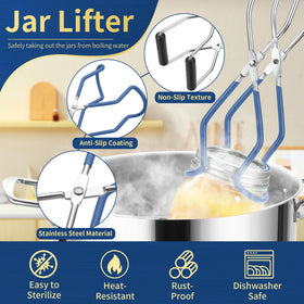 Gemfino jar wrench helps ensure a secure lid fit.